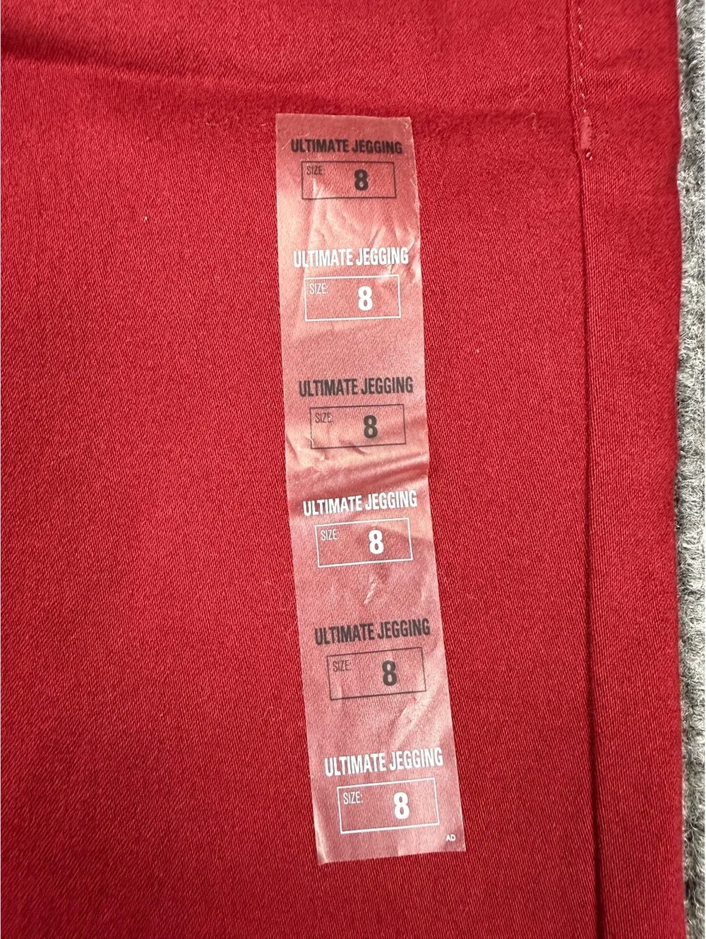 SO Girls Ultimate Twill Jeggings Size 8 Maroon Pull On NWT
